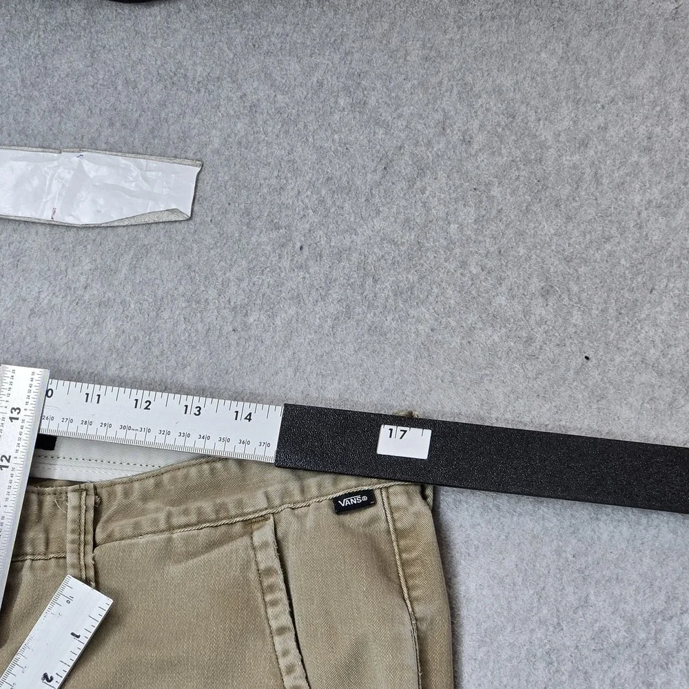 Vans Men Pants 36 Khaki Chino Twill Casual Pants Button Zipper 31